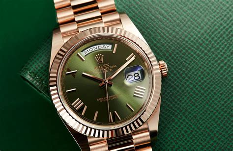 rolex day-date olive green